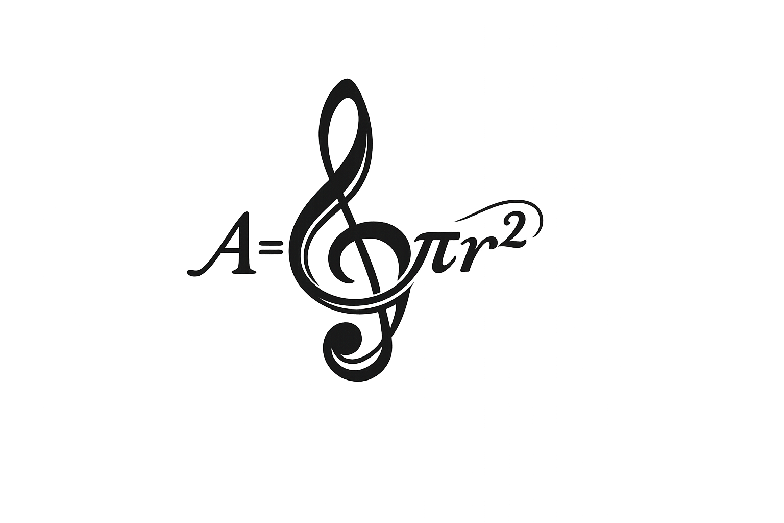 Math Explorers logo — treble clef interlaced with A = πr²